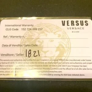 Versus Versace Watch w/ Warranty Card Versus Versace Watch & Case | eBay main image 3